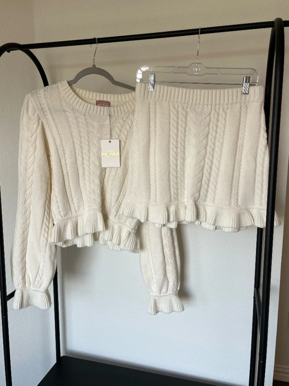 NWT SHOW ME YOUR MUMU x REVOLVE | Ridley Ruffle Sweater & Skirt Set | Size M & S